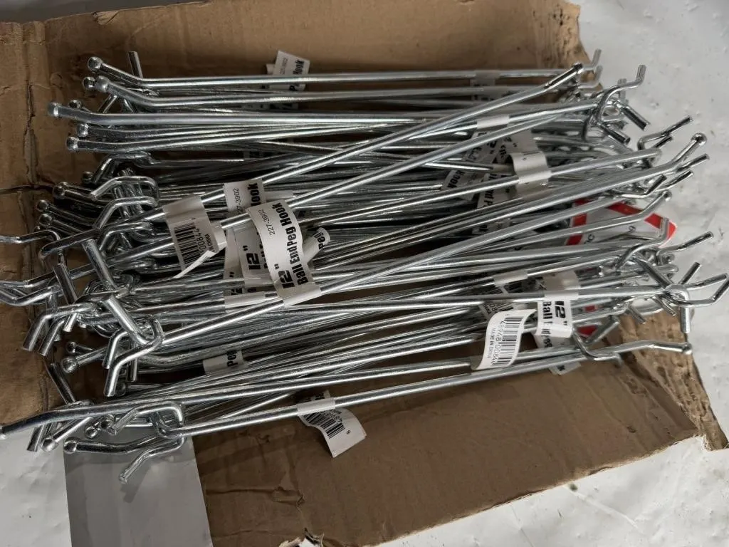 Ball End Peg Hooks, 12", Lot