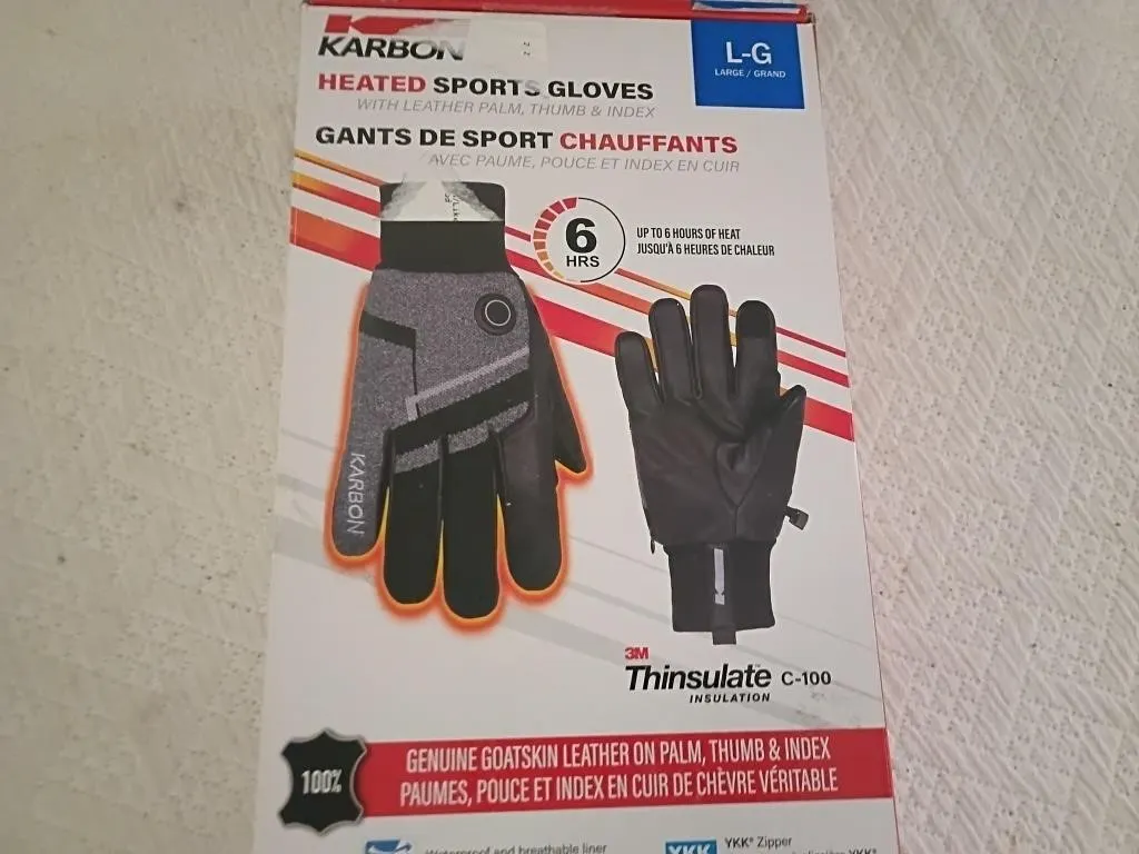 HEATED WINTER SPORTS GLOVES SIZE L