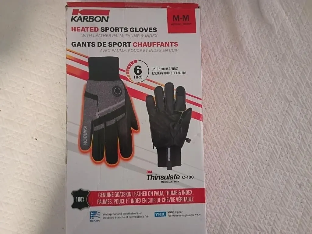 HEATED WINTER SPORTS GLOVES SIZE M