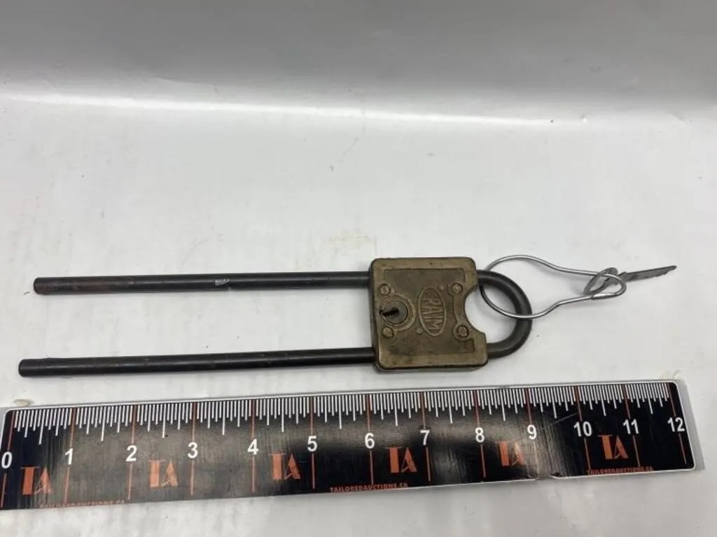 Vintage Fraim Brass Padlock with Key