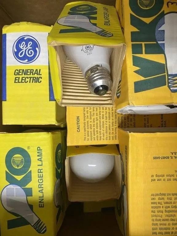Enlarger Lamp Bulbs, GE & Viko, Lot of Several