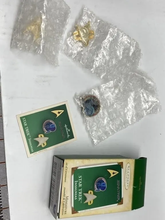 Star Trek Insignia Miniature Ornaments Set of 3