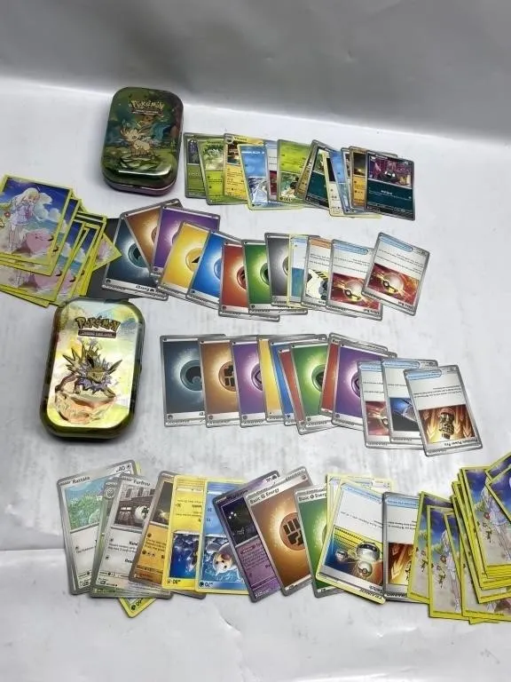 Pokemon TCG Card Lot with Collector Tins