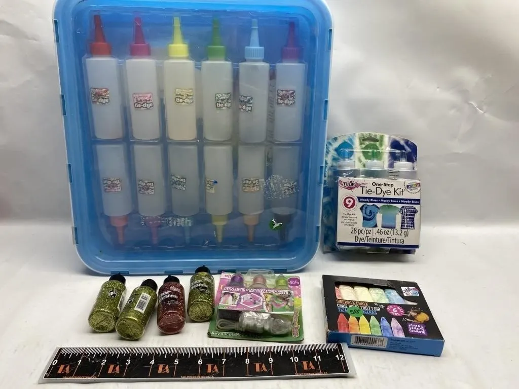 Tie-Dye Kits, Glitter Glue, Sidewalk Chalk & Craft