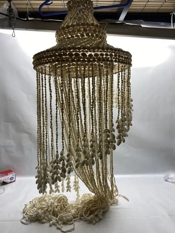Large Shell Beaded Chandelier