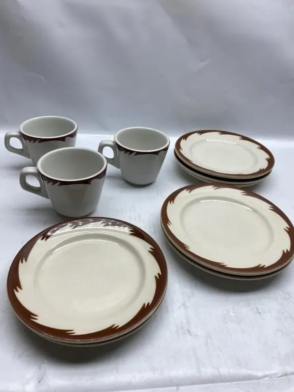 China Dinnerware Set: Cups & Plates, Sterling