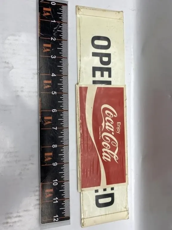 Vintage Coca-Cola Open/Closed Door Sign Sticker