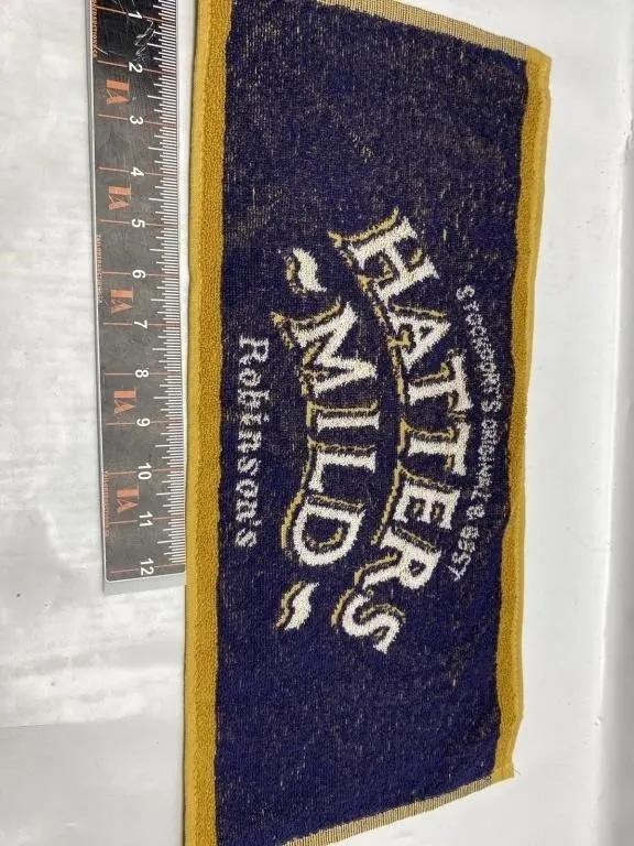 Vtg Hatter's Mild Bar Runner Towel