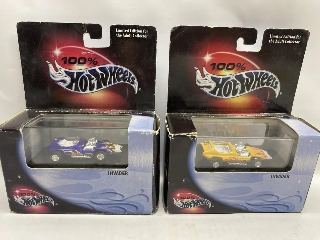 2 Hot Wheels 100% Invader 1:64 Diecast Cars NIB