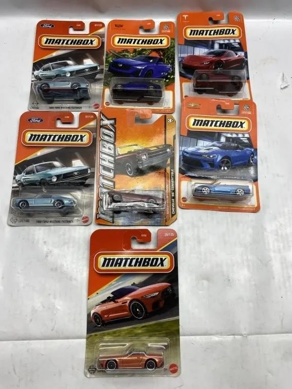 Matchbox Diecast Cars Lot (7 Carded)