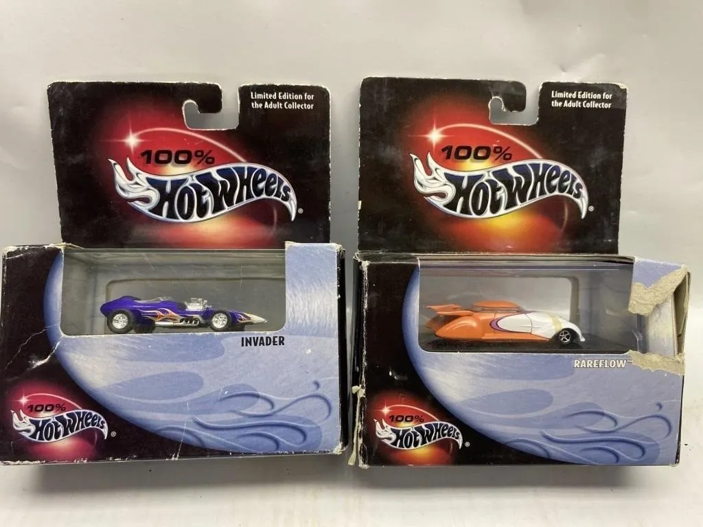 Hot Wheels 100% Invader & Rareflow Die-Cast Cars