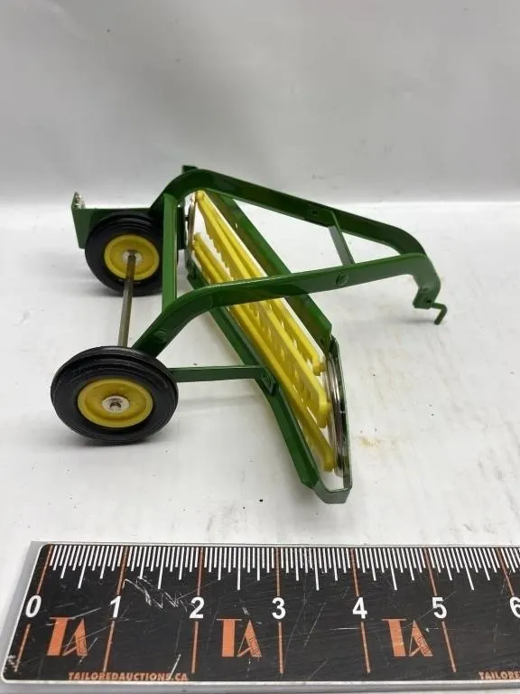 Green Toy Hay Rake Farm Implement