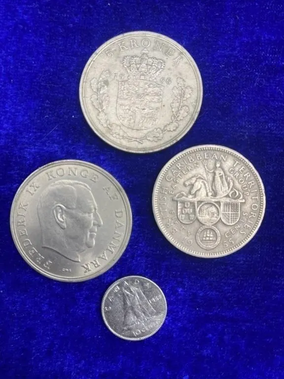 World Coin Lot: Denmark, British Caribbean, Canada