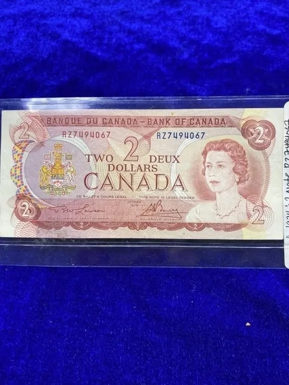 1974 Canada $2 Banknote