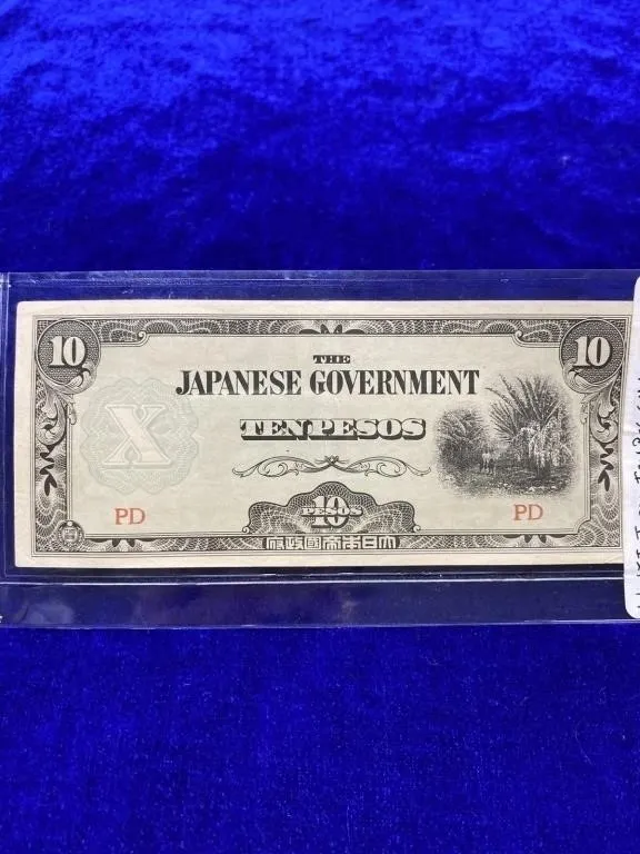 Japanese Government WWII 10 Pesos Banknote