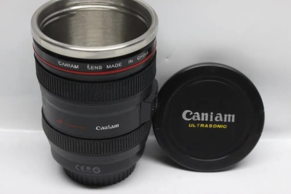 Caniam Ultrasonic Camera Lens Travel Mug
