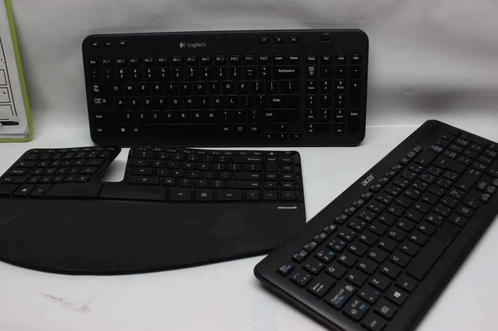Lot of 4 Keyboards - Logitech, Microsoft, Acer