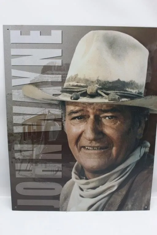 John Wayne Tin Metal Sign