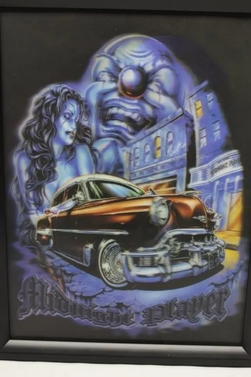 "Midnight Player" Framed Lowrider Art Print