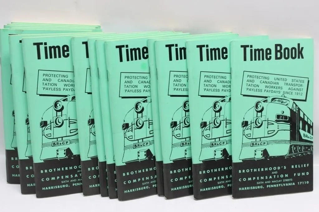 Lot Railroad Brotherhood Relief Fund Time Books