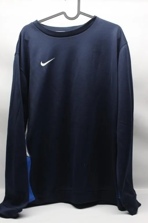 Nike Navy Long Sleeve Athletic Pullover, Size L