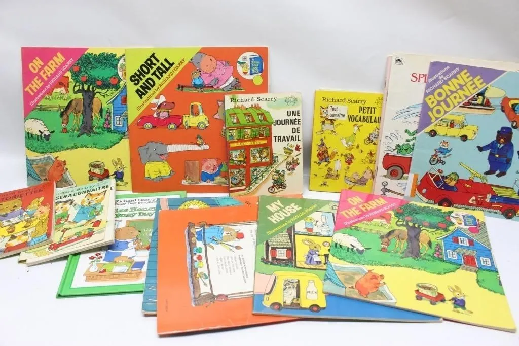 Richard Scarry Children's Book Lot, French &
