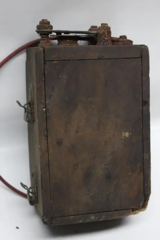 Antique Wooden Ignition Coil Box
