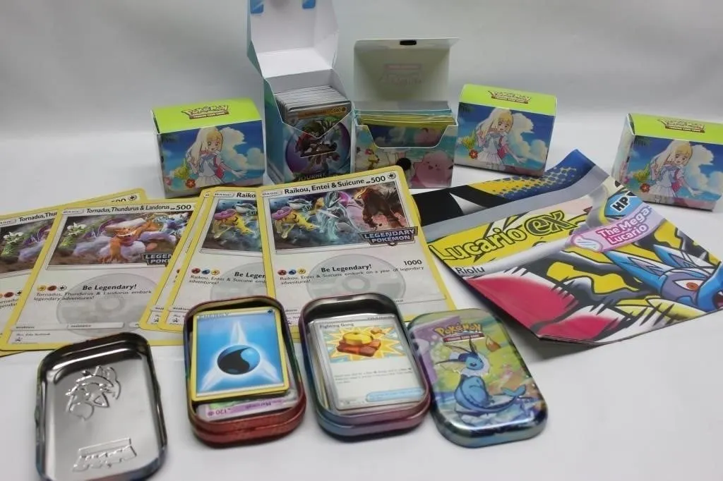 Pokemon Cards, Tins, Decks & Booster Bundle Lot