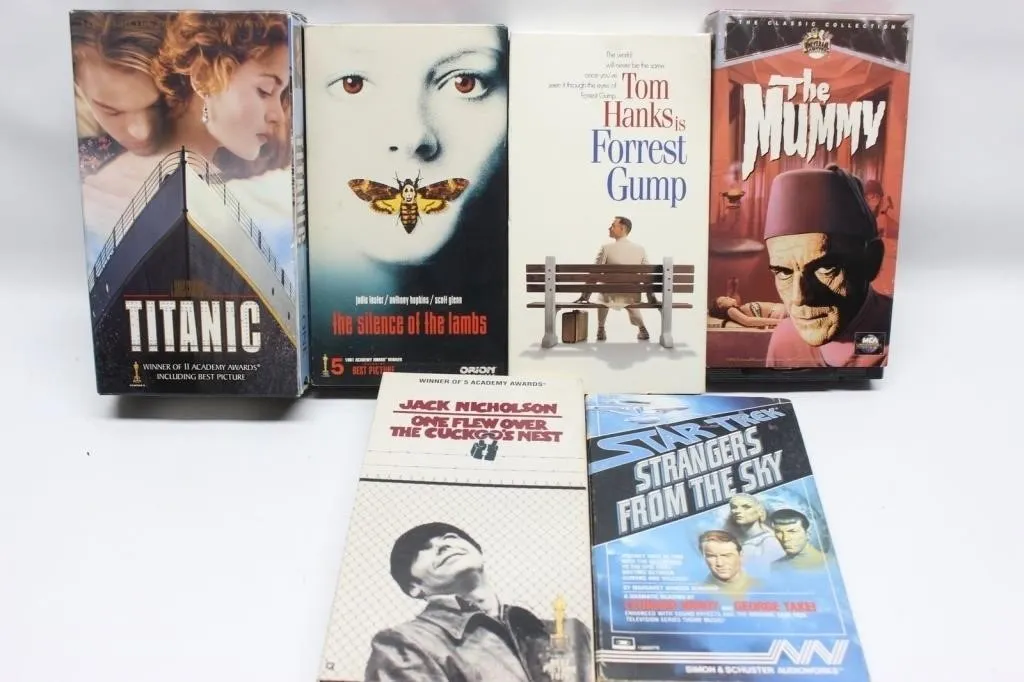 VHS Movie Lot: Titanic, Silence of the Lambs &