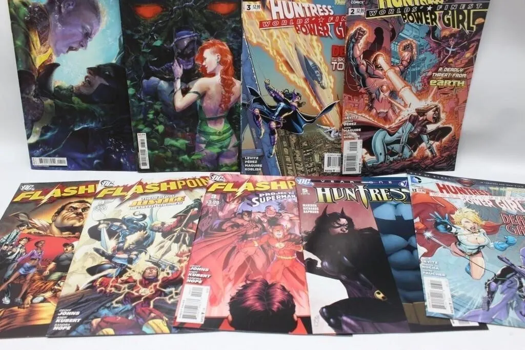 DC Comics lot: Flashpoint, Huntress, Power Girl