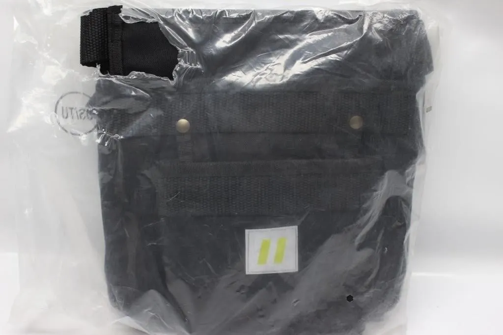 Black Canvas Tool/Utility Bag with Snap Closure