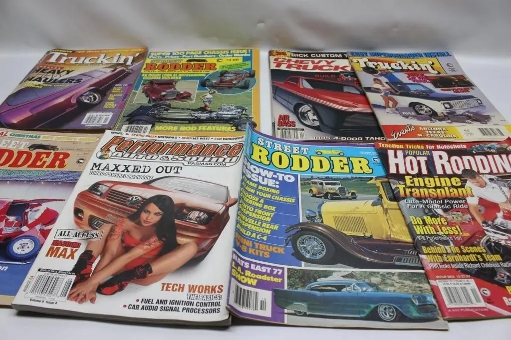 Lot of Car Magazines: Truckin', Street Rodder &