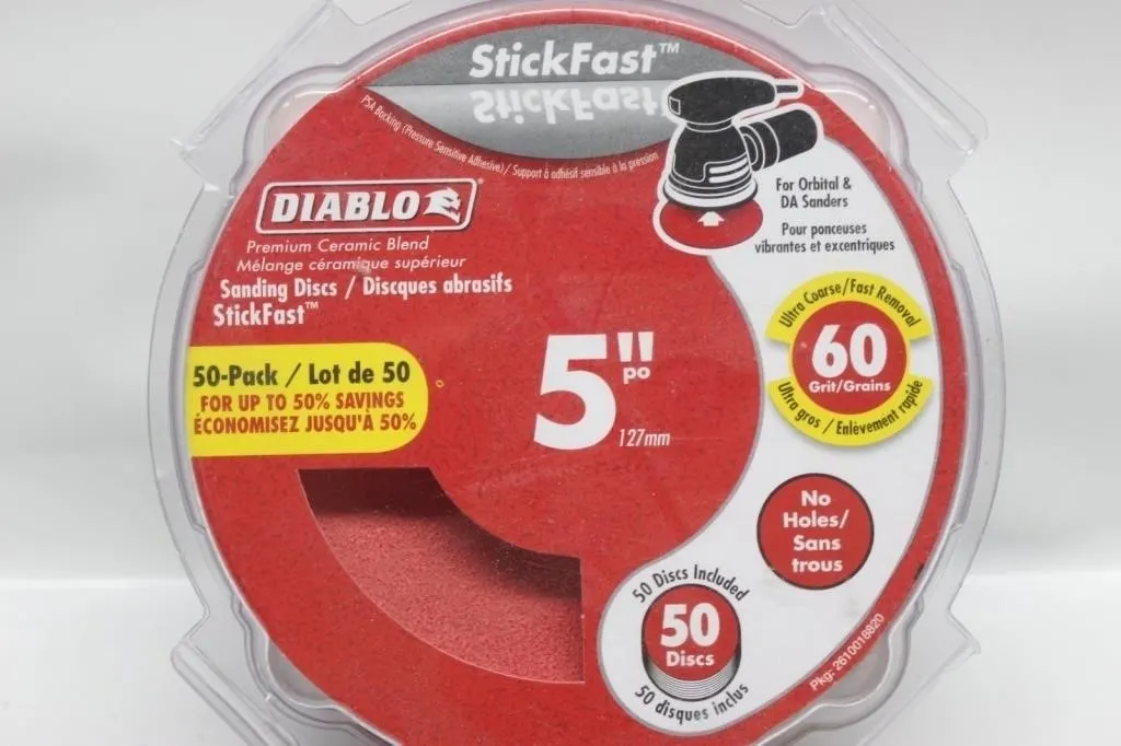 Diablo 5" 60-Grit Sanding Discs, 50-Pack (2 units