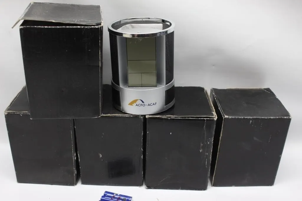 ACFO-ACAF Desk Alarm Clocks, Lot of 6