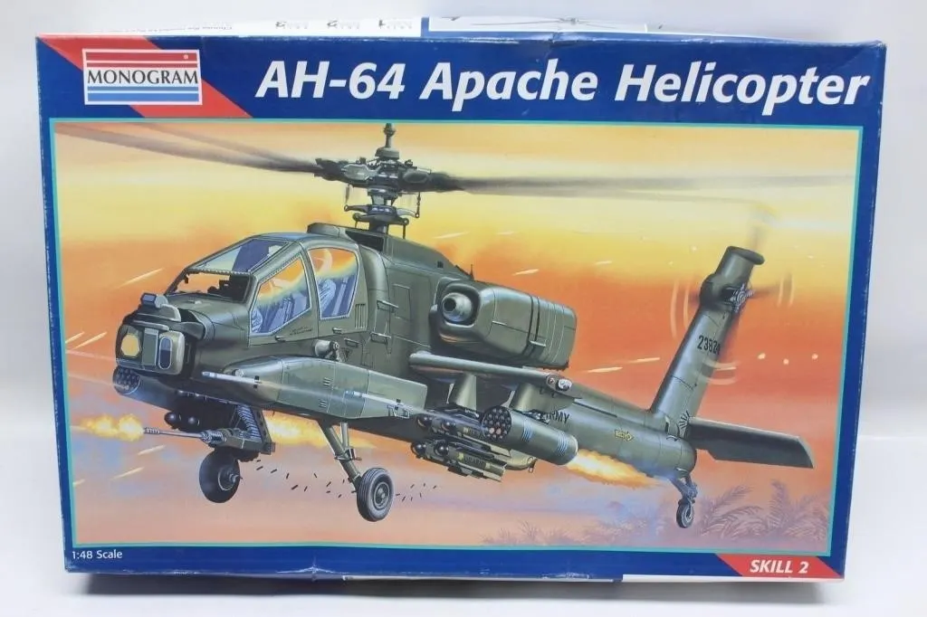Monogram AH-64 Apache Helicopter 1:48 Model Kit