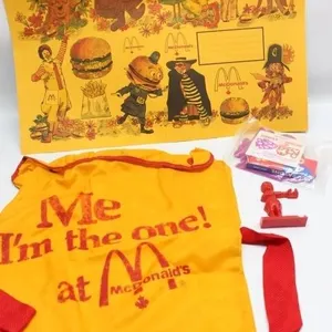 1980s McDonald's Promotional Set: Bag, Poster,