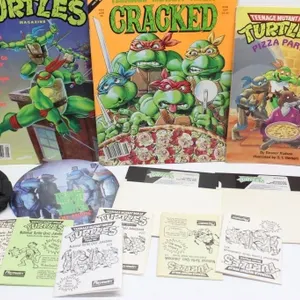 TMNT Magazines, Jokebooks, C64 Disks & Pouch Lot