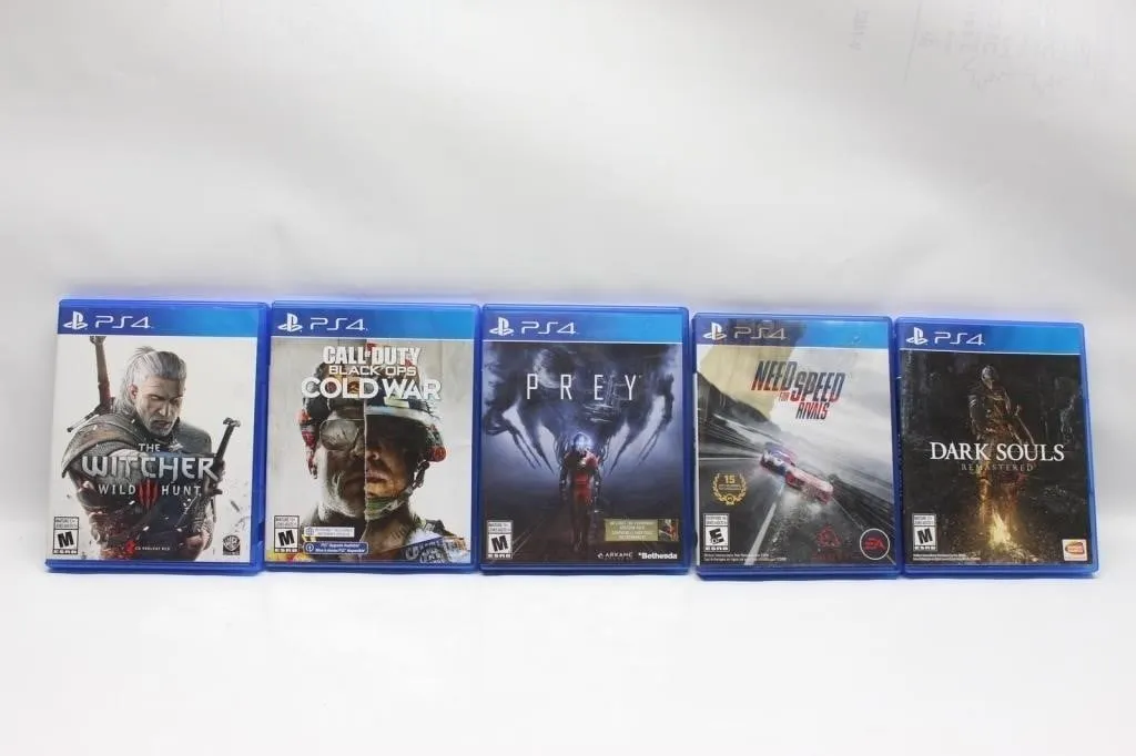 PS4 Game Bundle: Witcher 3, COD, Prey, More