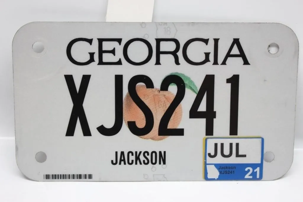 Georgia License Plate XJS241 Jackson