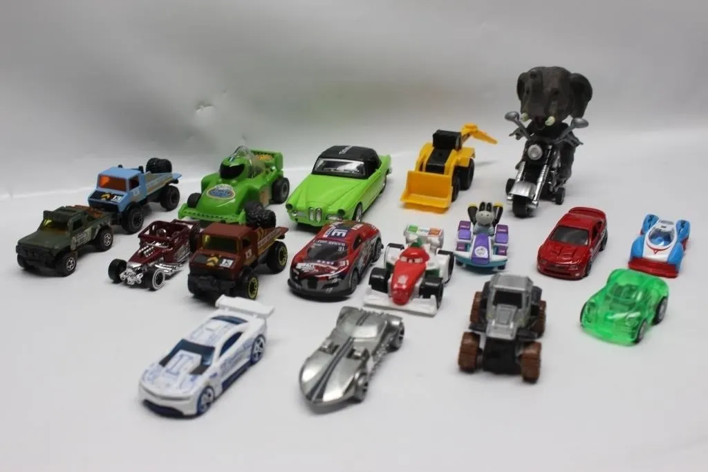 Diecast toy cars & vehicles lot with elephant