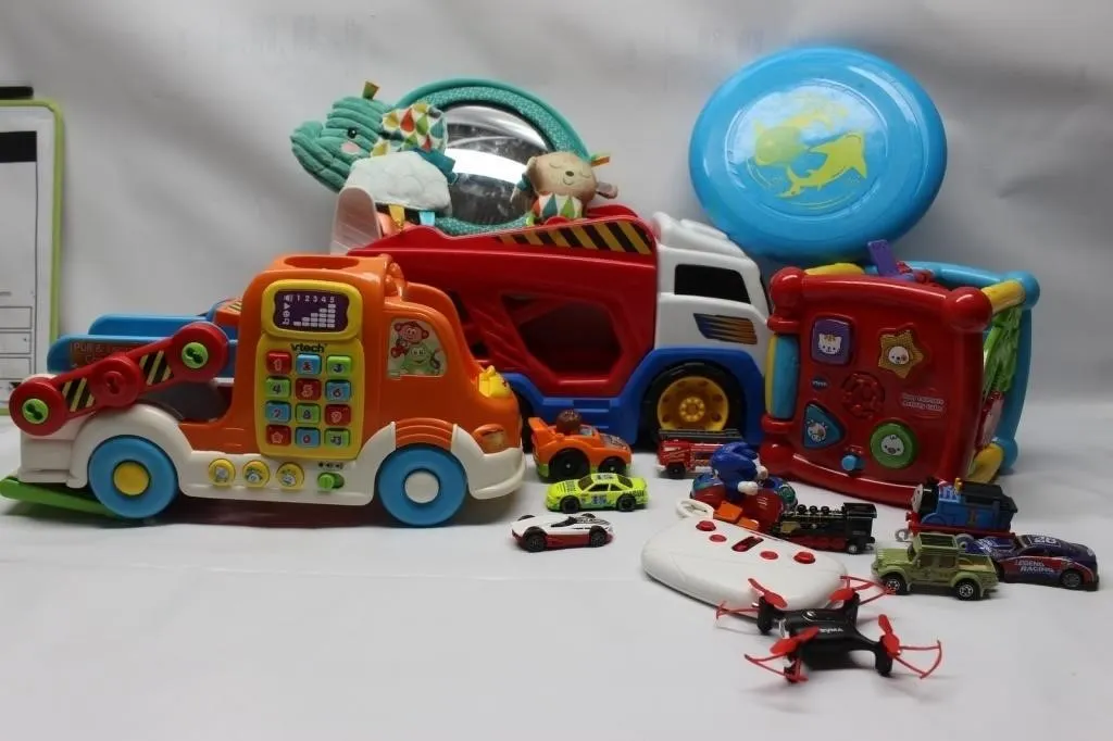 Kids Toy Lot: VTech Trucks, Activity Cube, Cars &