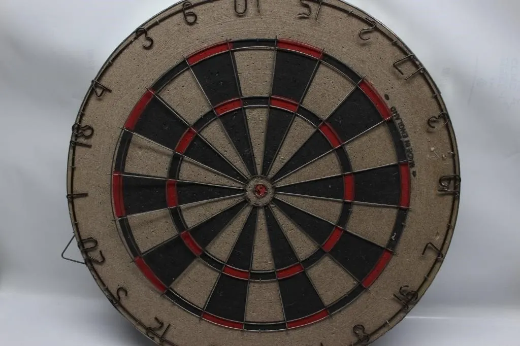 Dartboard and Montana Cycle License Plate