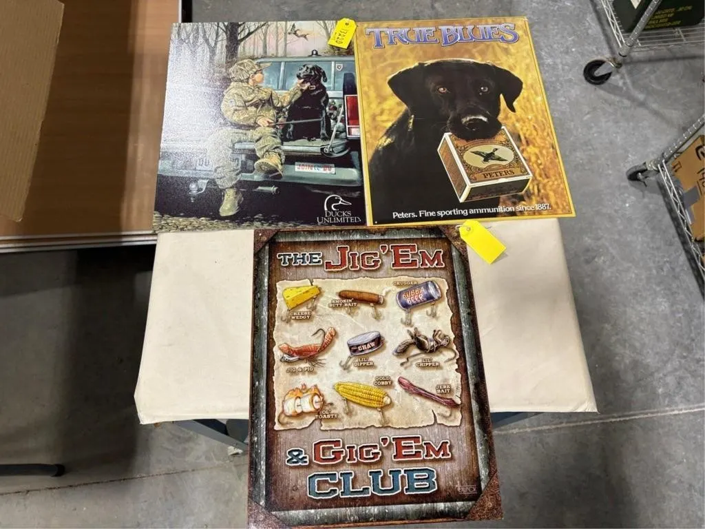 3 Tin Outdoor Signs