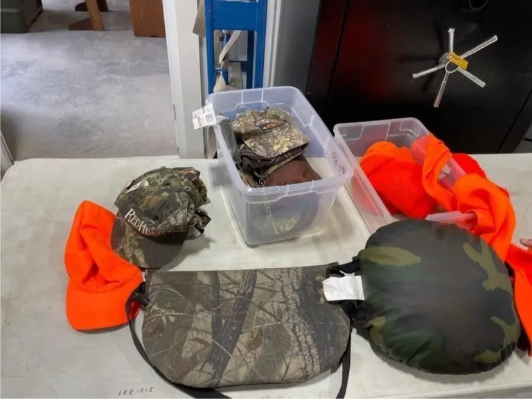 Blaze Orange, Camo hats etc
