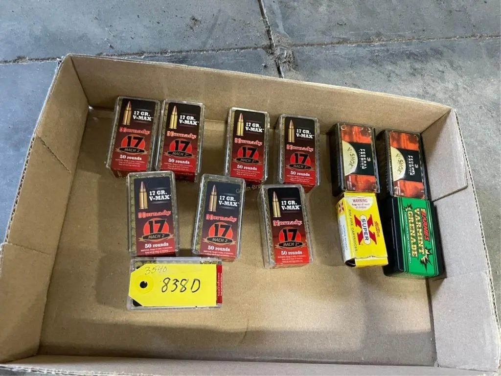 Large Lot of 17 Mach Ammo