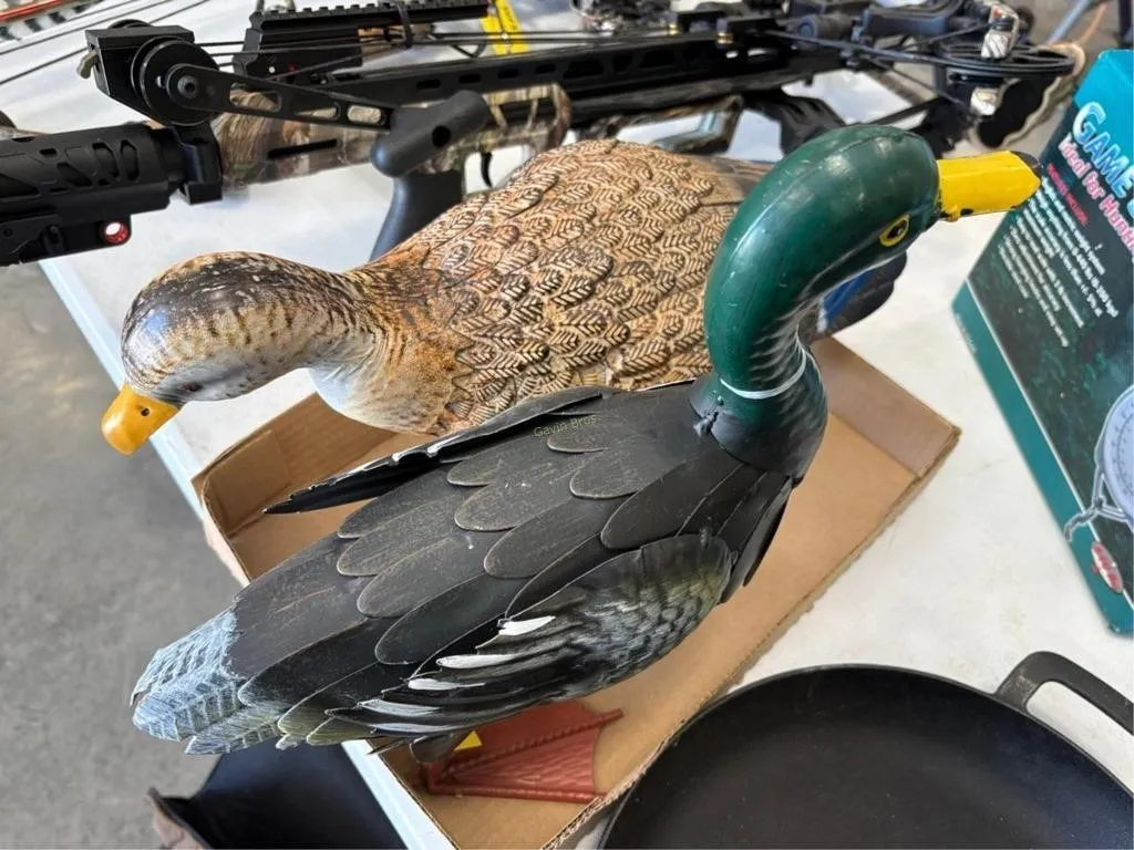 (2) Metal Ducks