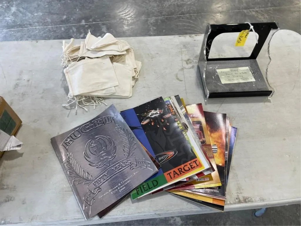 Gun Display, Books, Bags etc