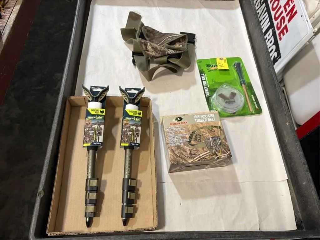 Turkey Call, Timber Belt & Shooting rests