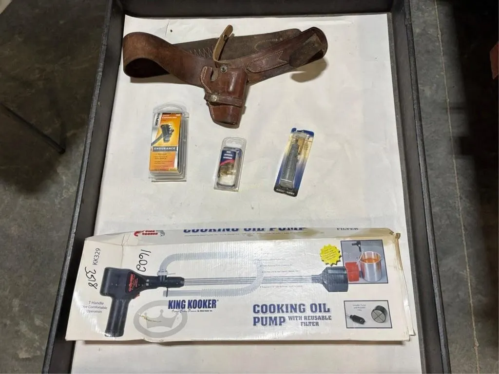 Cooking Oil Pump, Holster, & other