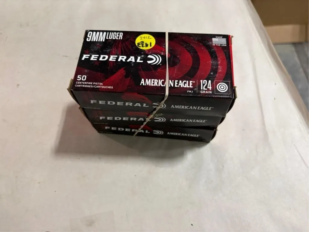 150rds Federal 9mm Luger Ammo